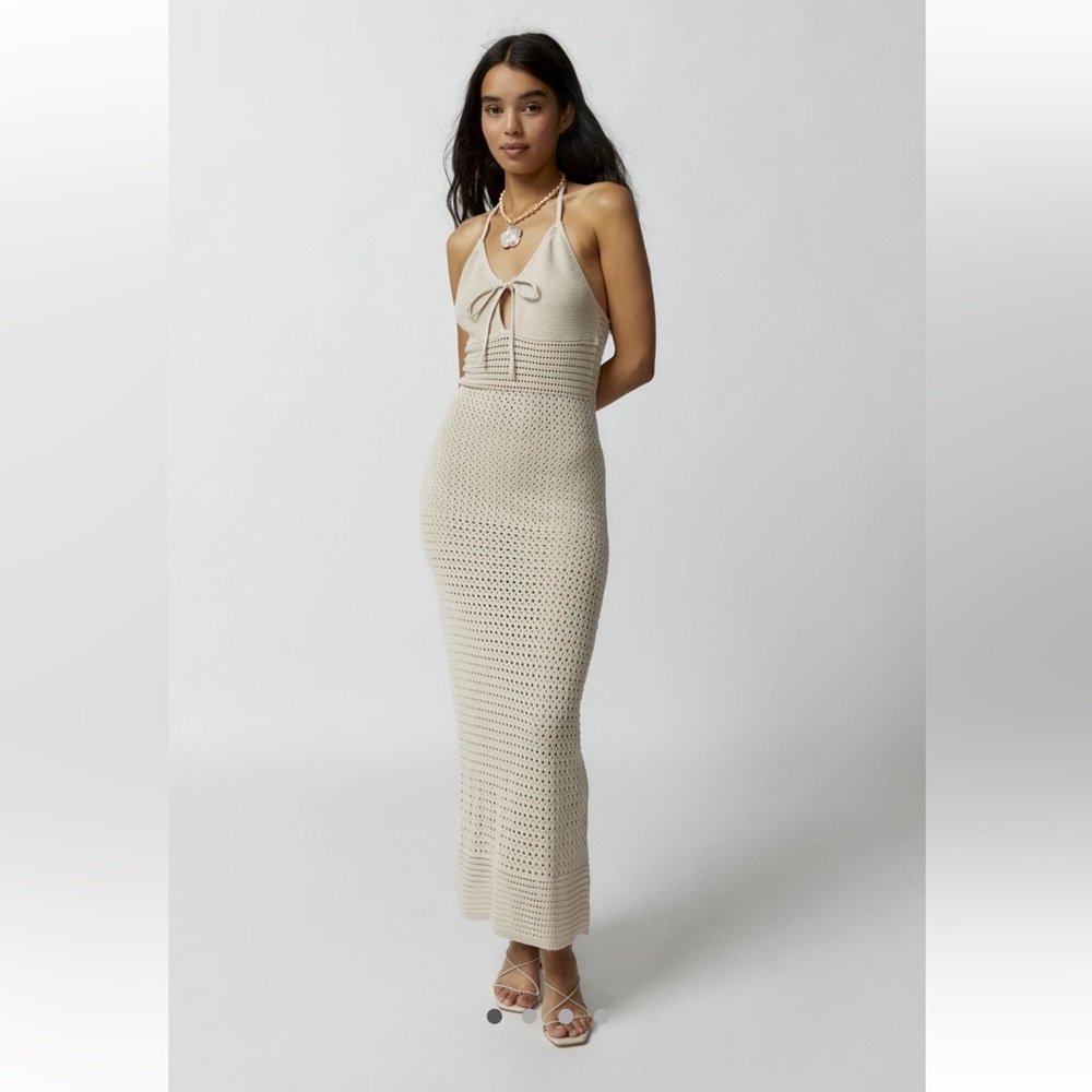 NWOT Another Girl Abi Knit Halter Maxi Dress